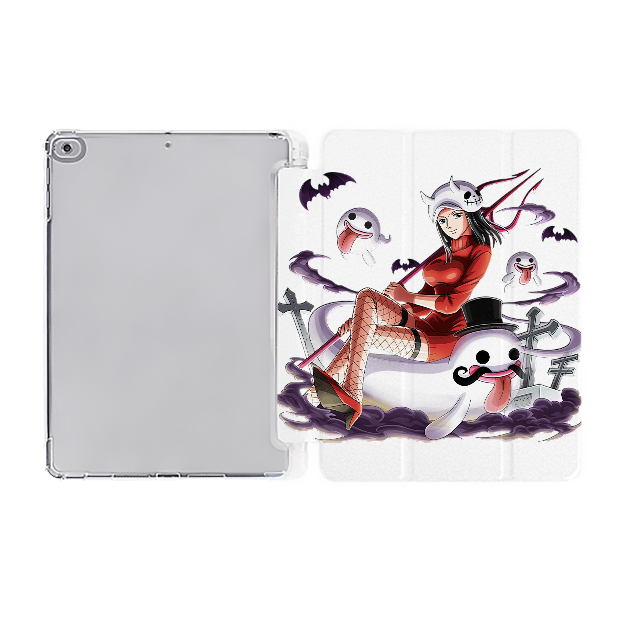 （画像用） ワンピース ニコ・ロビン ONE PIECE Nico Robin IPad ケース ペン収納付き 三つ折りスタンド PUレザー×シリコン 対応機種9.5/10.5/10.9インチ